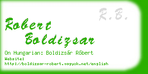 robert boldizsar business card